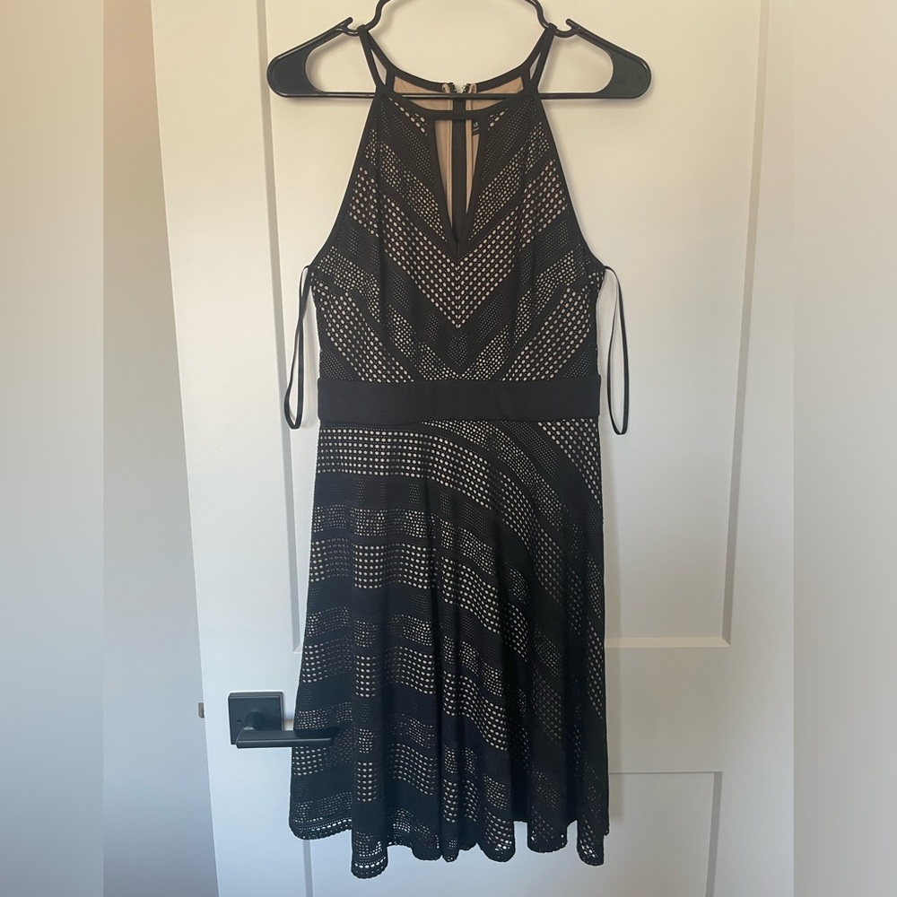Le Château Fit & Flare Halter Dress | Size M | Made in Canada